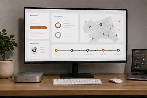 Technology advisory dashboard and implementation planning workspace