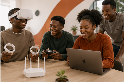 Community technology access with VR, gaming, and Wi-Fi support